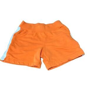 Circo Boys 2T Orange Knit Shorts Athletic White Stripe Pull On Pockets